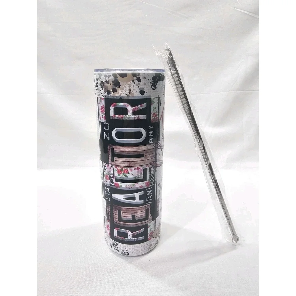 Realtor Life Skinny 20oz Tumbler With Lid Straw Sale Fun Keys Home Buying Cup